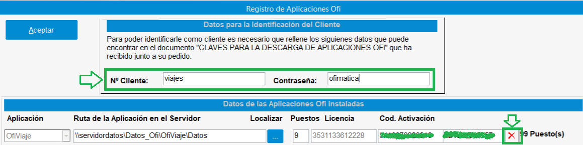 Licencia Desactivar